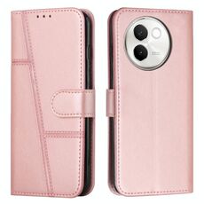 Custodia per cellulare in pelle con fibbia in vitello con cuciture per vivo V30e (rosa)