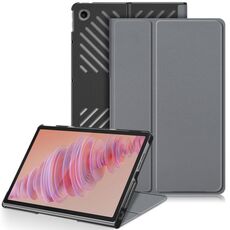Per Lenovo Tab Plus 11.5 TB351FU Custer Custodia smart tablet in pelle 3 pieghevoli Pure Color (grigio)