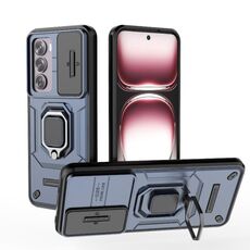 Per OPPO Reno12 Pro Custodia per telefono antiurto in TPU + PC con supporto scorrevole globale Camshield (blu)