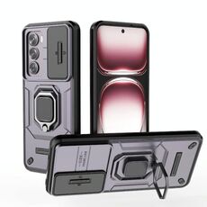 Per OPPO Reno12 Pro Global Sliding Camshield TPU + Custodia per telefono antiurto per PC con supporto (viola)