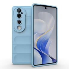 Per vivo S19 Pro 5G Magic Shield TPU + custodia in flanella per telefono (azzurro chiaro)