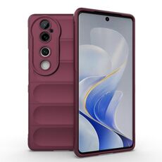 Per vivo S19 Pro 5G Magic Shield TPU + custodia in flanella per telefono (rosso vino)