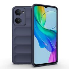 Per vivo Y03 4G Global / Y18 4G Global Custodia per telefono in TPU + flanella Magic Shield (blu scuro)