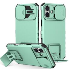 Custodia per telefono scorrevole Camshield con supporto stereoscopico per iPhone 16 Plus (azzurro)
