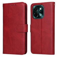 Per vivo Y28 4G Custodia per cellulare in pelle flip classica con texture di vitello globale (rossa)