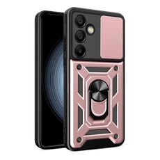 Per Samsung Galaxy S24 FE 5G Cover per fotocamera scorrevole Design TPU + Custodia per PC (Oro rosa)