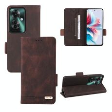 Per OPPO Reno11 PJH110 / Reno11 F 5G Custodia per telefono in pelle con chiusura magnetica (marrone)