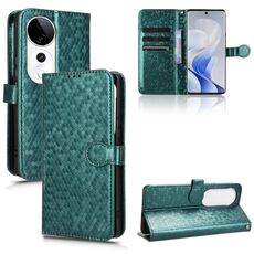 Per vivo S19 Pro Custodia per telefono in pelle con trama a nido d'ape (verde)