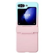 Per Samsung Galaxy Z Flip6 Skin Feel PC Custodia antiurto a copertura totale (rosa + azzurro)