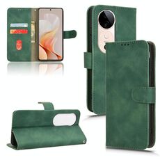 Custodia per telefono in pelle con vibrazione magnetica Skin Feel per vivo S19 (verde)