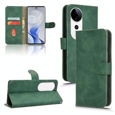 Custodia per telefono in pelle con vibrazione magnetica Skin Feel per vivo S19 Pro / V40 (verde)