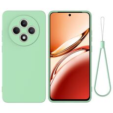 Per OPPO Reno12 F 5G Custodia per telefono antiurto in silicone liquido di colore puro (verde)