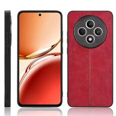 Per OPPO Reno12 F 5G Custodia per telefono con motivo a mucca e cuciture (rosso)