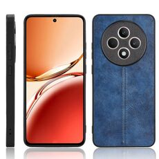 Per OPPO Reno12 F 5G Custodia per telefono con motivo a mucca e cuciture (blu)