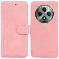 Per OPPO Reno12 F 5G Custodia in pelle Flip Skin Feel Pure Color (rosa)