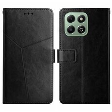 Custodia per telefono in pelle a forma di Y per Honor X6b (nera)