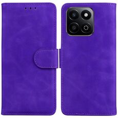 Custodia in pelle flip per telefono For Honor Play 60 Plus Skin Feel Pure Color (viola)
