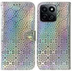 Per Honor Play 60 Plus Custodia per telefono in pelle con fibbia magnetica colorata (argento)