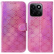 Custodia per telefono in pelle colorata con fibbia magnetica per Honor Play 60 Plus (rosa)