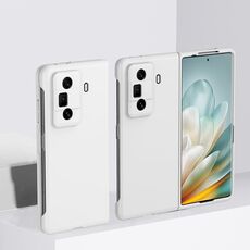 Custodia per telefono in PC ultra sottile con effetto pelle per Honor Magic Vs3 (bianca)
