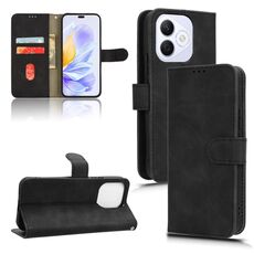 Custodia in pelle magnetica con chiusura magnetica per Honor X60i 5G (nera)