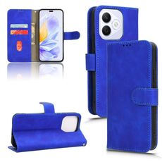 Custodia per telefono in pelle con vibrazione magnetica Skin Feel per Honor X60i 5G (blu)
