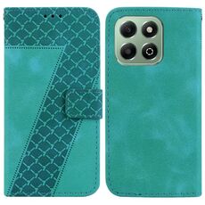 Custodia per telefono in pelle goffrata a forma di sette per Honor X6b (verde)