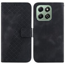 Custodia per telefono in pelle goffrata a forma di sette per Honor X6b (nera)