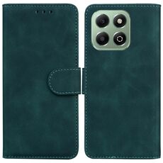 Custodia per telefono in pelle Flip Skin Feel Pure Color per Honor X6b (verde)