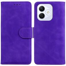 Custodia in pelle flip per telefono cellulare For Honor X60i Skin Feel Pure Color (viola)