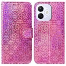 Per Honor X60i Custodia per telefono in pelle con fibbia magnetica colorata (rosa)