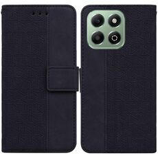 Custodia per telefono in pelle goffrata geometrica per Honor X6b (nera)