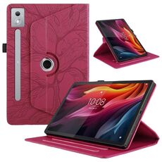 Per Lenovo Tab P12 / Xiaoxin Pad Pro 12.7 2025 Custodia per tablet in pelle con rotazione in rilievo Tree Life (rosso)