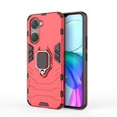 Per vivo Y03 4G Global antiurto PC + custodia per telefono con supporto in TPU (rosso)
