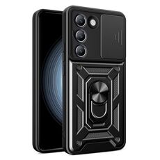 Per vivo V30 Lite 5G India / Y100 IDN Custodia per fotocamera scorrevole Design TPU+PC Custodia per telefono (nero)