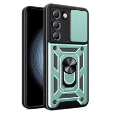 Per vivo V30 Lite 5G India / Y100 IDN Custodia per fotocamera scorrevole Design TPU+PC Custodia per telefono (verde)