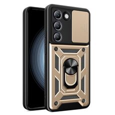 Per vivo V30 Lite 5G India / Y100 IDN Custodia per fotocamera scorrevole Design TPU+PC Custodia per telefono (oro)