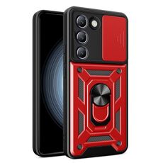Per vivo Y200e 5G Global Sliding Camera Cover Design TPU + Custodia per telefono PC (Rosso)