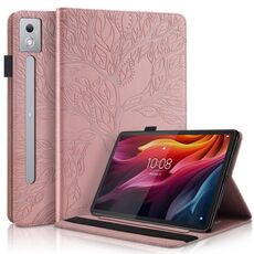Per Lenovo Tab P12 / Xiaoxin Pad Pro 12.7 2025 Life Tree Series Custodia in pelle con flip orizzontale per tablet (oro rosa)