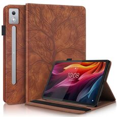 Per Lenovo Tab P12 / Xiaoxin Pad Pro 12.7 2025 Life Tree Series Custodia in pelle con flip orizzontale per tablet (marrone)