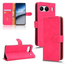 Per OnePlus Nord 4 5G Custodia in pelle magnetica con chiusura magnetica (rosso rosa)