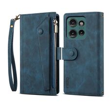 Per Motorola Edge 50 5G Global ESEBLE Retro Frosted RFID Custodia in pelle per telefono (verde scuro)