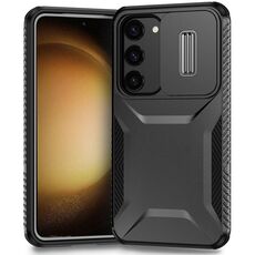 Per Samsung Galaxy S23+ 5G Custodia per telefono scorrevole Camshield (nero)