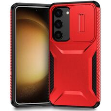 Per Samsung Galaxy S23+ 5G Custodia per telefono scorrevole Camshield (rosso)