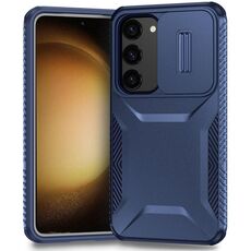 Per Samsung Galaxy S23+ 5G Custodia per telefono scorrevole Camshield (blu)