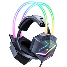 ONIKUMA X20 RGB Cuffie da gioco cablate colorate montate sulla testa, lunghezza: 1,8 m