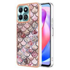 Custodia per telefono in TPU IMD galvanica per Honor X6b (scaglie rosa)