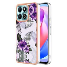 Custodia per telefono in TPU IMD galvanica per Honor X6b (fiore viola)