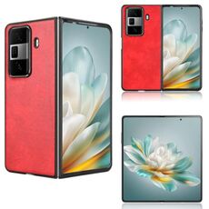 Custodia per telefono con retro in tessuto litchi For Honor Magic Vs3 (rosso)