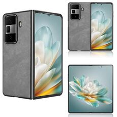 Custodia per telefono con cover posteriore in tessuto litchi per Honor Magic Vs3 (grigio)